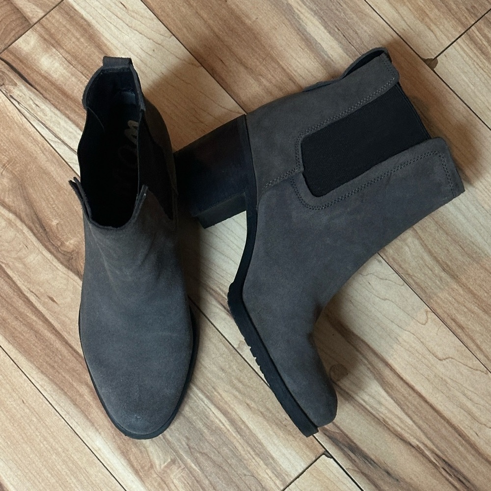 Sam Edelman Grey Suede Boots 8.5